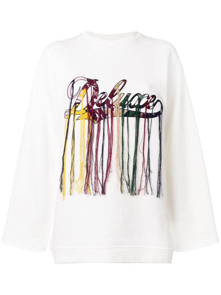 Golden Goose Deluxe Brand Logo Embroidered Sweatshirt - White