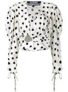 Jacquemus - Polka Dot Top With Oversized Sleeves - Women - Silk/viscose - 38, White, Silk/viscose