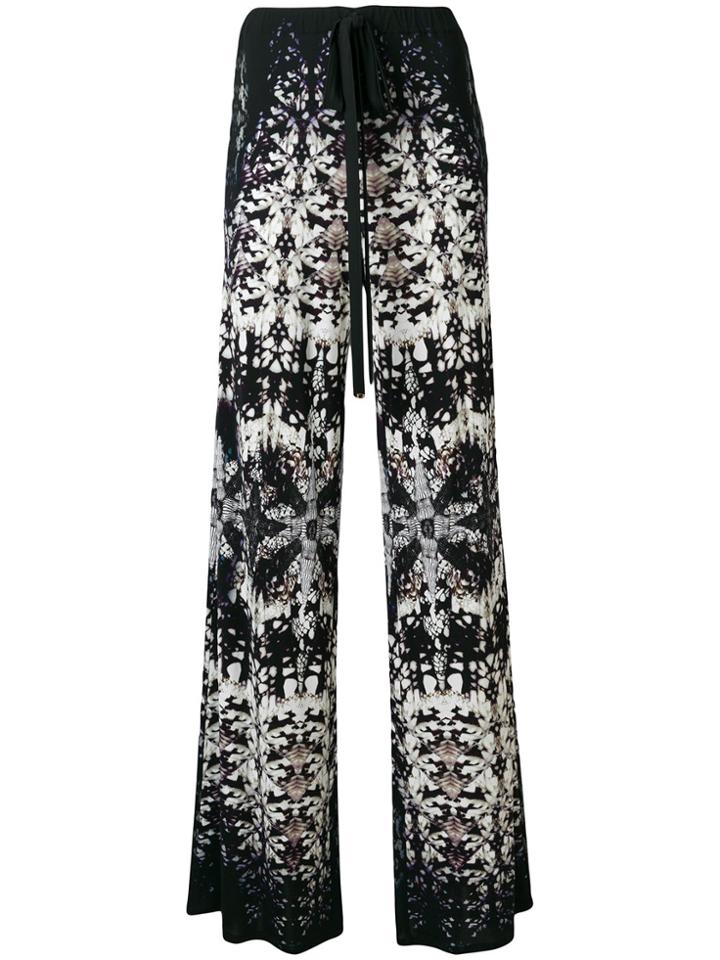 Roberto Cavalli Printed Flared Trousers - Black