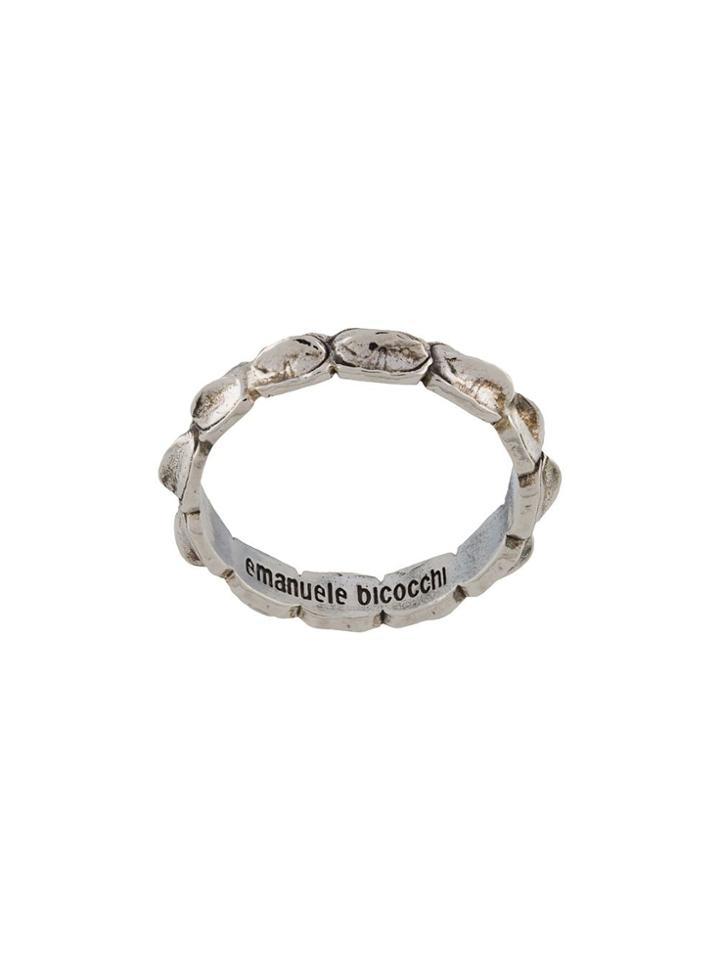 Emanuele Bicocchi Croc Ring - Metallic