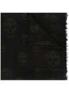Alexander Mcqueen 'skull' Scarf, Women's, Black, Modal/silk