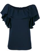 P.a.r.o.s.h. - Off Shoulder Blouse - Women - Polyester - M, Women's, Blue, Polyester