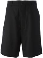 Ami Alexandre Mattiussi Wide Leg Bermuda Shorts, Men's, Size: 42, Black, Virgin Wool