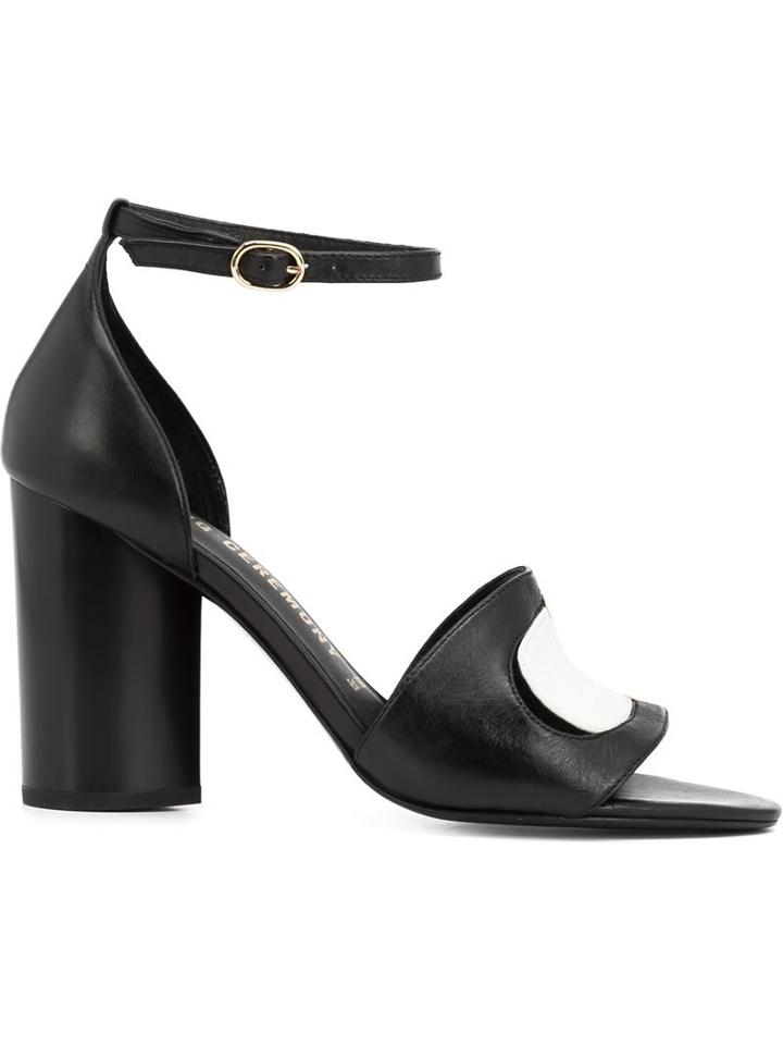 Opening Ceremony Contrasting Plaque Detail Sandals