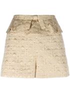 Red Valentino Jacquard Shorts, Women's, Size: 36, Grey, Cotton/polyester/other Fibers/acetate