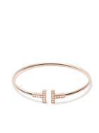 Tiffany & Co 18kt Rose Gold Tiffany T Wire Diamond Cuff - Metallic