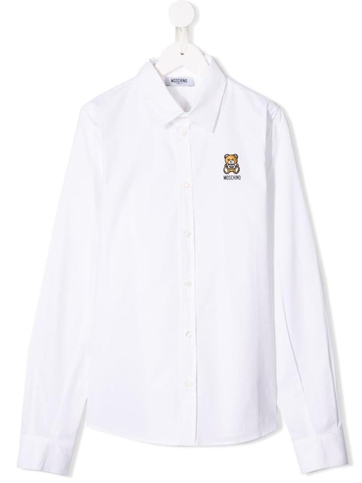 Moschino Kids Toy Bear Polo Shirt - White