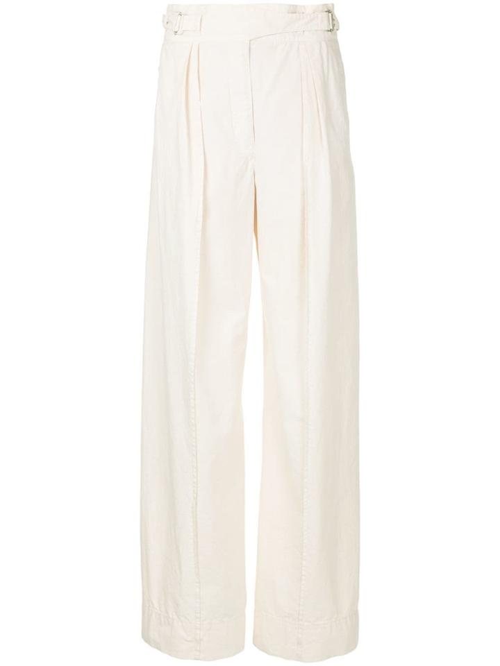 Lemaire Belted Wide Leg Trousers - Nude & Neutrals