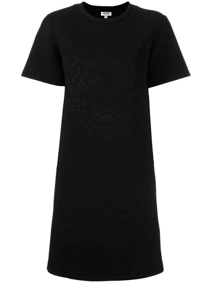 Kenzo Tiger T-shirt Dress, Women's, Size: Medium, Black, Spandex/elastane/viscose/cotton/lyocell