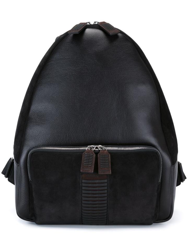 Salvatore Ferragamo Vertebra Backpack, Brown, Calf Suede/buffalo Leather