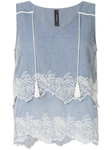 Marc Cain Layered Cut Out Vest - Blue