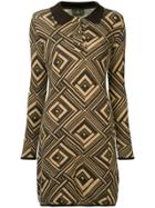 Fendi Vintage Fendi Long Sleeve One-piece Dress - Brown