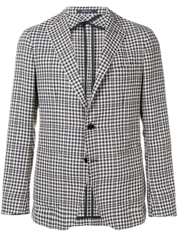 Tagliatore Checked Single-breasted Blazer - Neutrals