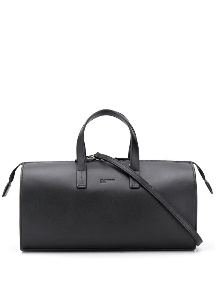 Jil Sander Navy Cylinder Tote - Black