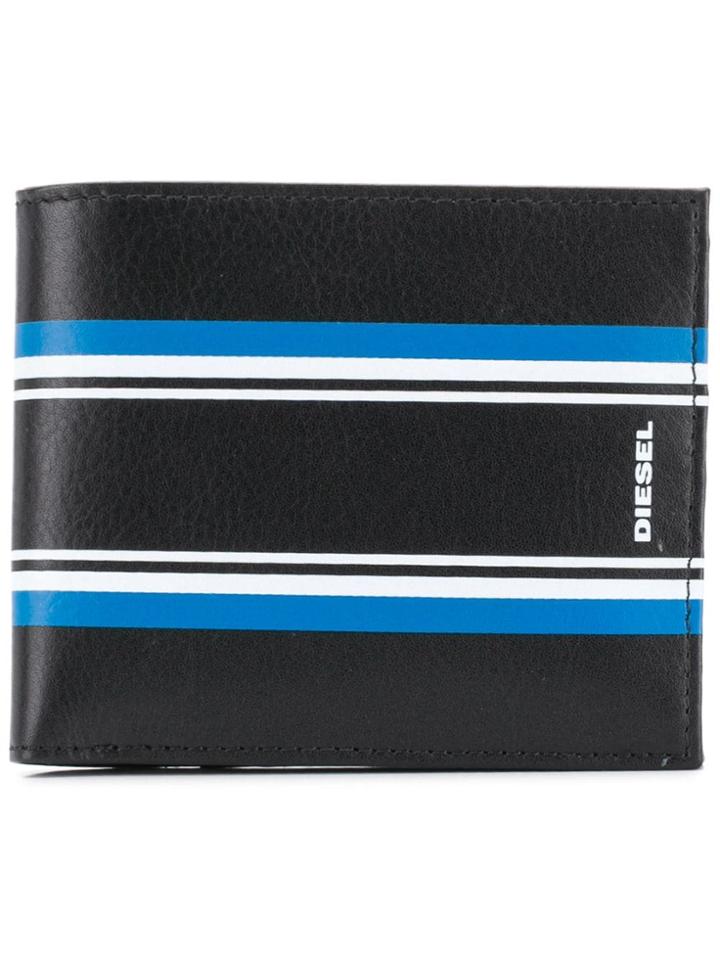 Diesel Hiresh S Racing Stripe Wallet - Black