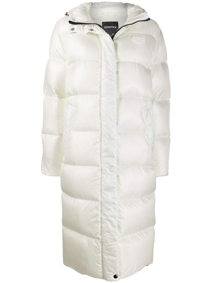 Duvetica Hooded Padded Coat - White