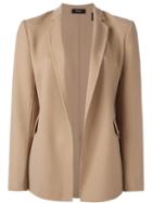 Theory Flap Pockets Open Blazer, Women's, Size: 6, Nude/neutrals, Polyester/polyurethane/spandex/elastane/virgin Wool