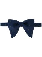 Gucci Insect Embroidered Bow Tie - Blue