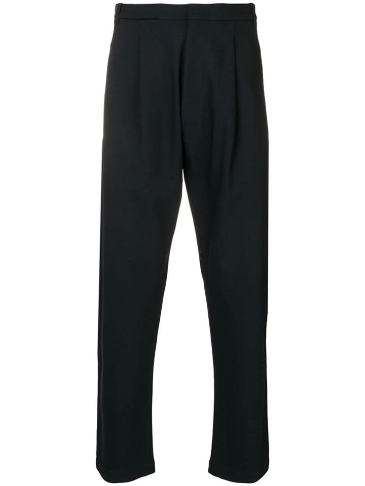 Maison Flaneur Classic Tailored Trousers - Blue