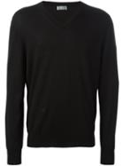 Dior Homme V-neck Pullover, Men's, Size: Small, Black, Virgin Wool