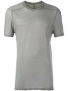 Round Neck T-shirt, Men's, Size: Xs, Grey, Cotton, Rick Owens