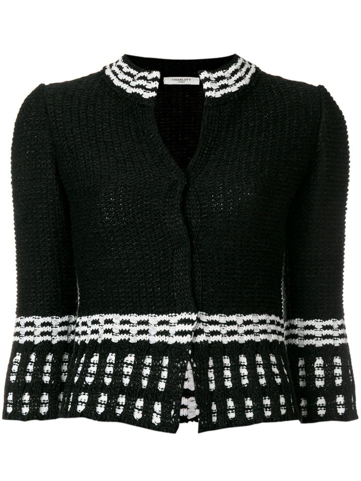 Charlott Fitted Knit Jacket - Black