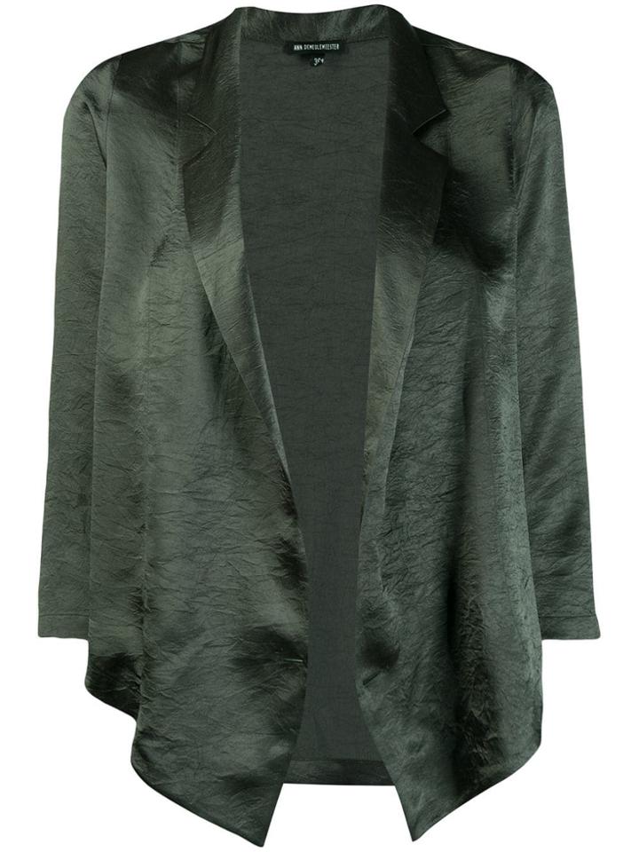 Ann Demeulemeester Wrinkled Effect Jacket - Green