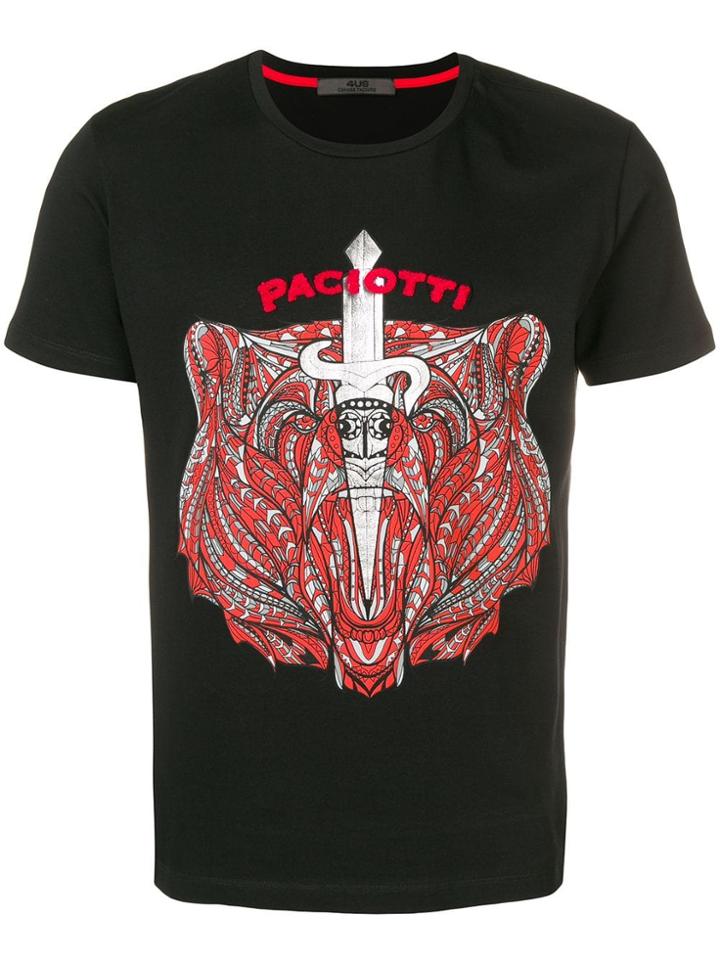 Cesare Paciotti 4us Graphic Print T-shirt - Black