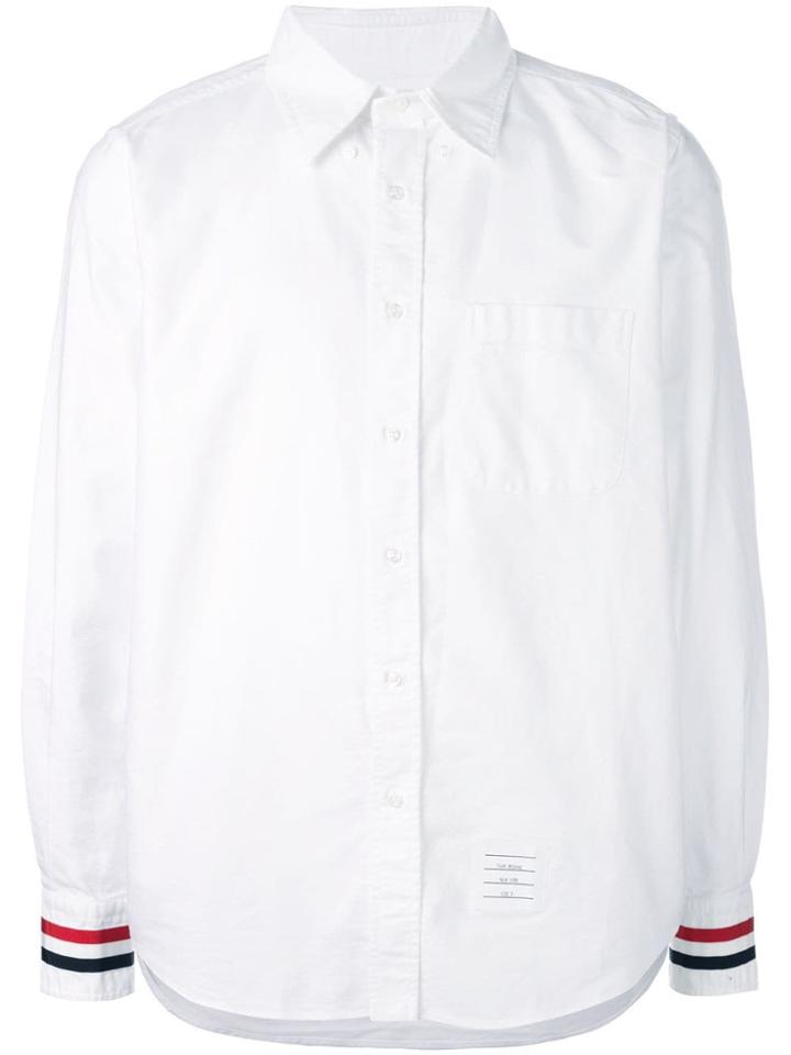 Thom Browne Striped Cuff Shirt - White