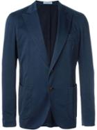 Boglioli Peaked Lapel Blazer, Men's, Size: 50, Blue, Cotton/silk/spandex/elastane/cupro