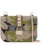 Valentino 'glam Lock' Shoulder Bag, Women's, Green, Goat Skin/pvc/metal (other)