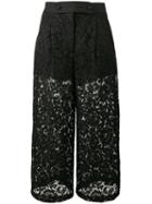 Valentino - Guipure Lace Culottes - Women - Silk/cotton/polyamide/virgin Wool - 38, Black, Silk/cotton/polyamide/virgin Wool