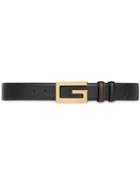 Gucci Reversible Belt With G Buckle - Black