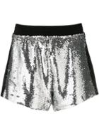 Chiara Ferragni Sequin Shorts - Silver
