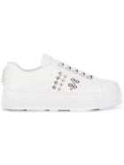 Prada Studded Slip-on Sneakers - White