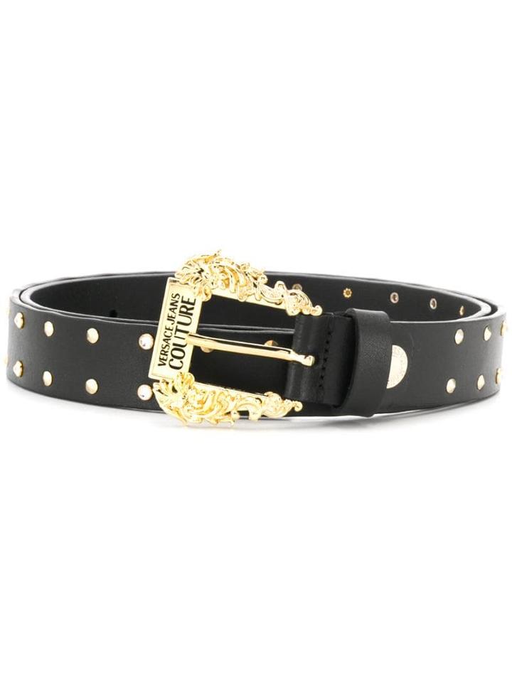 Versace Jeans Couture Embellished Stud Belt - Black