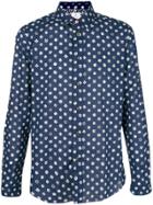Ps By Paul Smith Illustrated Floral Print Shirt - Blue