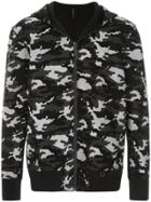 Blackbarrett Mesh Camouflage Print Zip Hoodie