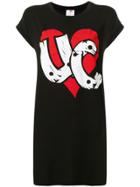 Ultràchic Long Graphic Print T-shirt - Black