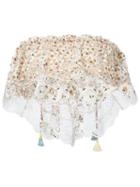 Chloé Crochet Printed Strapless Top, Women's, Size: 34, White, Cotton/polyamide