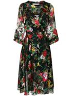Alice+olivia Floral Midi Wrap Dress - Multicolour