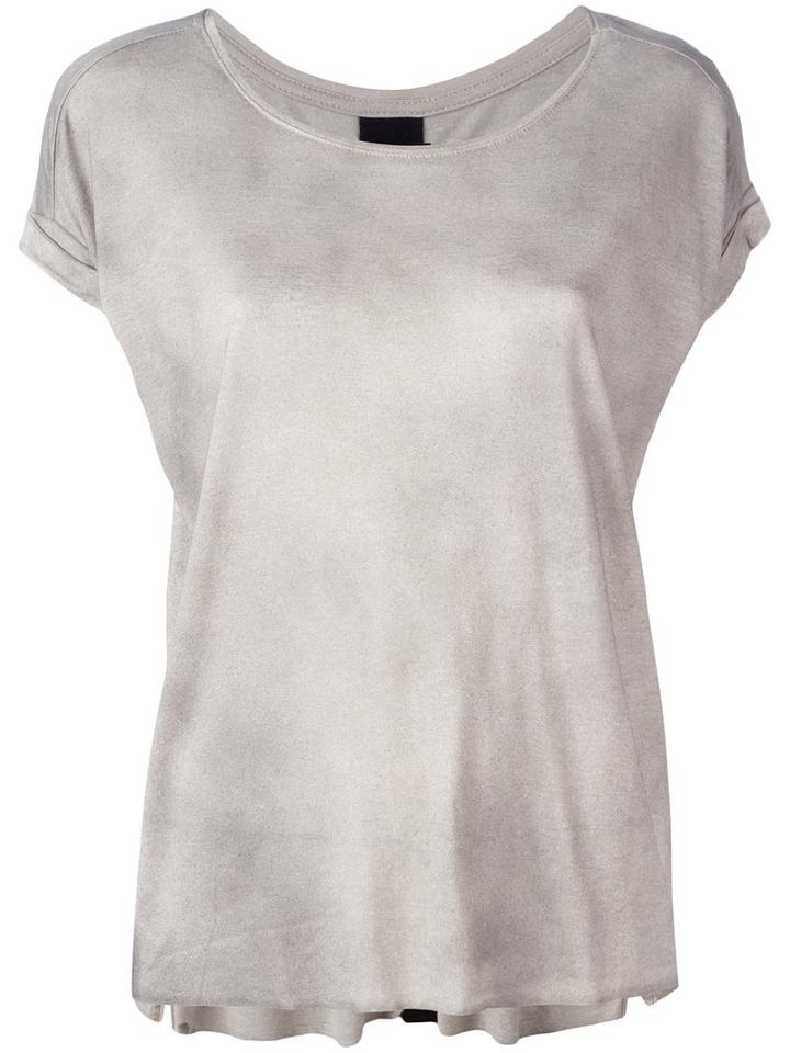 Thom Krom Round Neck T-shirt, Women's, Size: Small, Nude/neutrals, Linen/flax/viscose