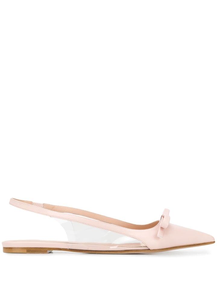 Red Valentino Red(v) Slingback Ballerina Shoes - Pink