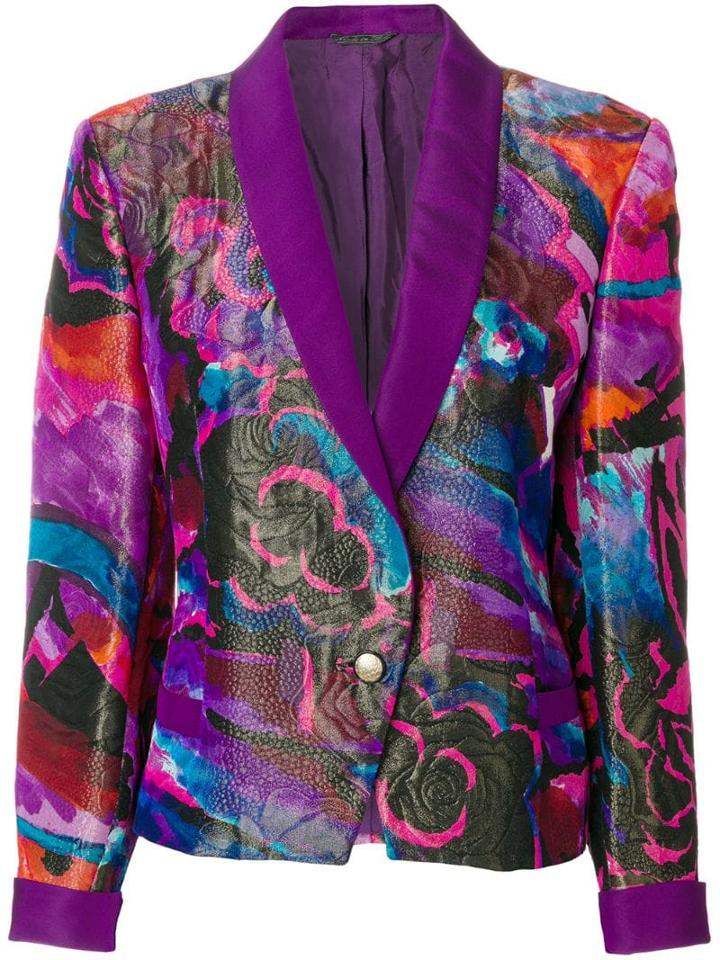 Versace Pre-owned Rose Print Jacket - Pink