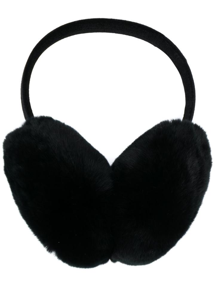 Liska Textured Ear Muffs - Black