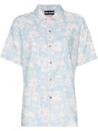 Double Rainbouu Floral-print Hawaiian Shirt - Blue