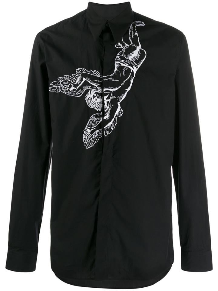 Givenchy Embroidered Falling Angel Shirt - Black