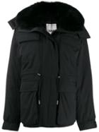 Yves Salomon Army Oversized Trimmed Jacket - Black