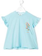 Fendi Kids Flared T-shirt, Girl's, Size: 7 Yrs, Blue