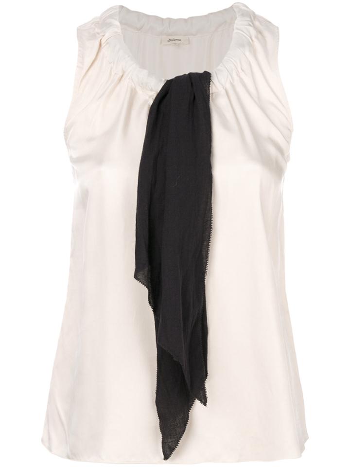 Bellerose Drawstring Neck Top - Nude & Neutrals